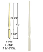Art Deco Pin Top Wood Baluster: C-5845