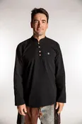 Arun Band Collar Cotton Shirt