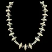 21" Sterling Pearl Disc Necklace - NAZ71