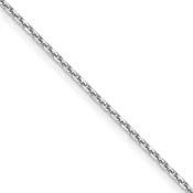 10K White Gold 1.05mm Diamond Cut Cable Chain - 20"