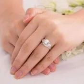 Art Deco Solid Silver Two Ring Set