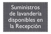 AC Hotel Informational Sign - Laundry Supplies at Reception (Spanish)