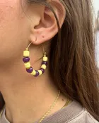Cheer on Beaded Hoops