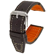 HMS Pilot Aviator Leather Watch Strap (Smooth, No Rivets)
