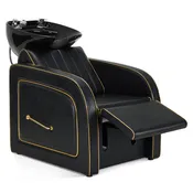 Backwash Shampoo Chair with Adjustable Porcelain Bowl Sink Unit for Spa Salon 9175