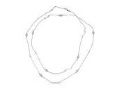 14K 36″ Long Diamond Cage Station Necklace