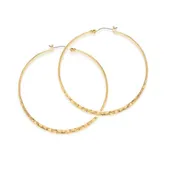 1.5" Hammered Hoop Earrings