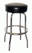 Backless Bar Stool With Metal Frame and Vinyl Seat - SRB