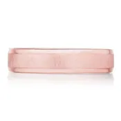 18k Rose Gold Classic Bevel Edge Satin Finish Wedding Band