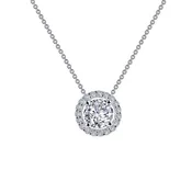 0.62 CTW Round Halo Necklace