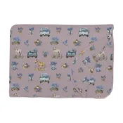 PRE-ORDER Print Fluffle Throw Blanket with Embroidery in Sweet Pea Blue Bonnets (Ships March 2027)