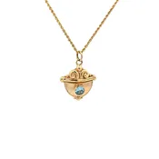 Gold Hand-Crafted Birthstone Pendant