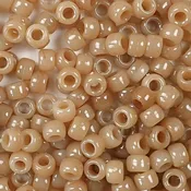 Antique Bone Marbled Plastic Pony Beads 6 x 9mm, 500 beads