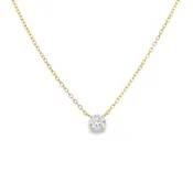 0.52 Carat Round Diamond Solitaire Pendant Necklace