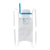 BAG, ICE, CLAMP-CLOSE, 4TIES, WHITE, 6.5″