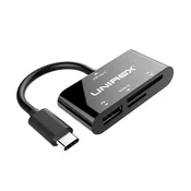 4-in-1: SD/MicroSD/USB-A Reader to USB-C Adapter