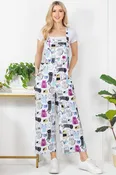 Abstract Cat Overalls