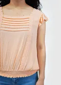 Amy Ruffle Sleeve Smocked Top