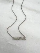 Cursive Diamond Mama Necklace