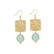 Aqua Chalcedony Earrings