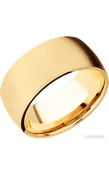 10 mm wide Domed 14K Yellow Gold band.