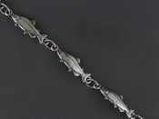 BR049S  Salmon Silver Bracelet