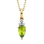 10KY Peridot Pendant