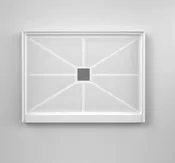 Bathroom Shower Tray 48” x 36” Center Drain – White Durable SMC Shower Base