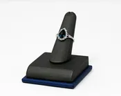 Blue Topaz Ring 2.00 Ct & 0.40 Ct Diamond