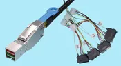 12G External HD Mini-SAS SFF-8644 → (4) SFF-8680 Target-based Single-lane 29-pin drive receptacle | (12G-HD-4480)