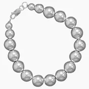 10mm Silver Bead Strand Necklace