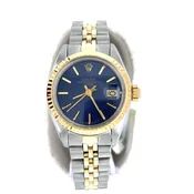 Rolex Date 6917 – 26mm Vintage Blue Dial Two-Tone Watch — David Reynolds Jewelry and Coin