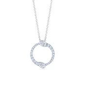 18kt White Gold Yin and Yang Mini Diamond Pendant