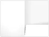 White Recycled Smooth 80lb 6 x 9 One Pocket Half Size Folders with 3 Inch Pocket