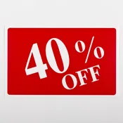 “40% Off” Sign