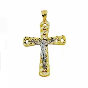 Jesus Cross Curb Style 10kt Pendant Charm P-143