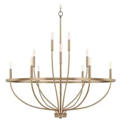 Greyson 12-Light Chandelier in Aged Brass by HomePlace by Capital Lighting