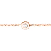 14k Rose Gold Bezel Set Choker Necklace