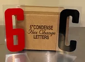 6″ on 6-7/8″ Flexible Sign Letters for Changeable Marquee Signs Condensed Font 250 count set