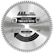 A.G.E. MD10-606 10" x 60T Thin Kerf ATB Circular Saw Blade – Finishing Cut-Off & Crosscut, 5/8" Bore