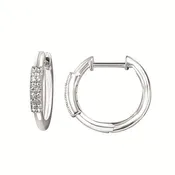 .03 Ctw. Diamond Hoop Earrings
