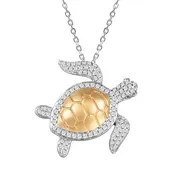14K 2T WY Turtle Pendant