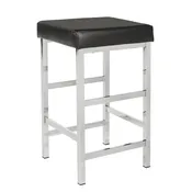 26″ Polished Chrome Backless Stool – Metro – MET1326C-BK