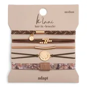 "Adapt" Camo, Gold Charm Antler Hair Tie Bracelet Set