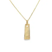 Gold Hand-Crafted Lateral Bar Pendant