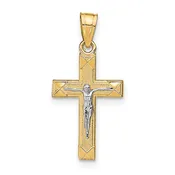 10K Small Crucifix Pendant