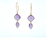 Amethyst Cabochon Drop Earrings — Stucchi Jewelers