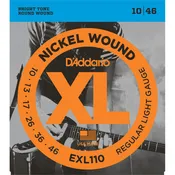 D'Addario EXL110 Nickel Wound Regular Light .010-.046 Electric Guitar Strings