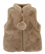 American Widgeon Zip Front Mocha Puff Vest