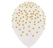 Clear with Gold Dots — Westmont Party